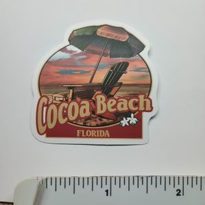 10/$10 Florida Ocean Beach Coastal Palm Tree Cocoa Beach Laptop Decal Sticker